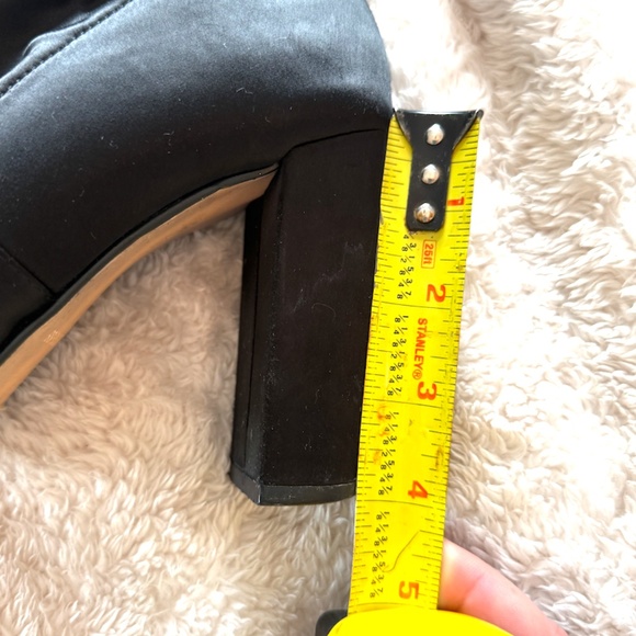 Express Black Satin Ankle Sock Boot Booties Size 8 - Picture 9 of 9